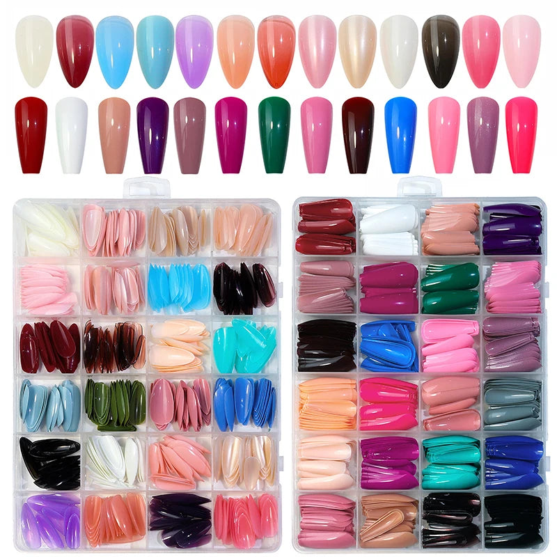 288 PCs Colorful Nails Box| ABS Plastic | Nail Shaper Set